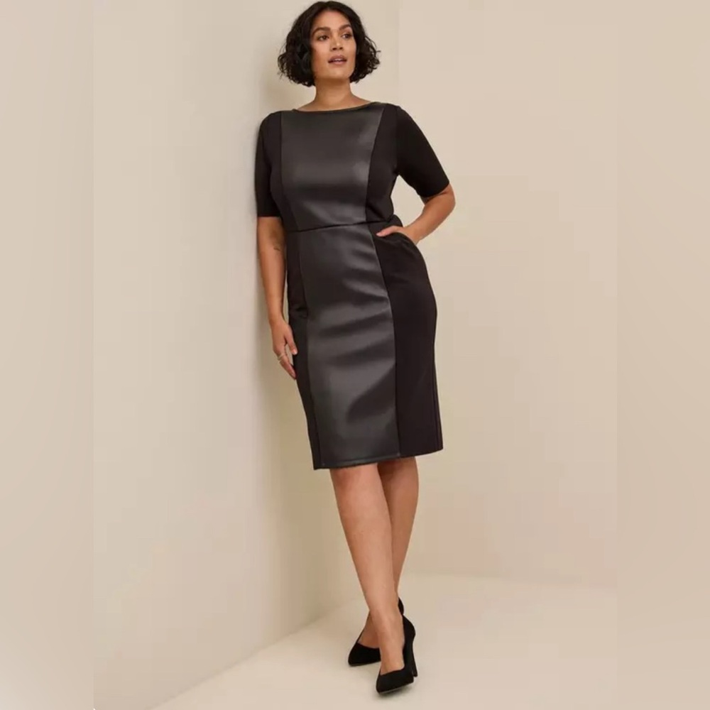 NWT Torrid At The Knee Coated Scuba Dress